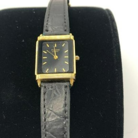 Vintage Pulsar Quartz Watch w/Leather Band - Picture 1 of 4
